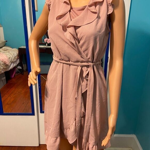 Monteau Girl Pink Wrap Dress 14 - Picture 2 of 6